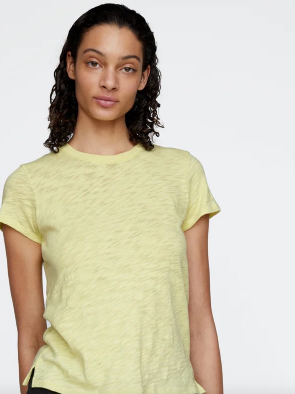 ATM Slub Jersey Schoolboy Crew Neck Tee Mellow Yellow